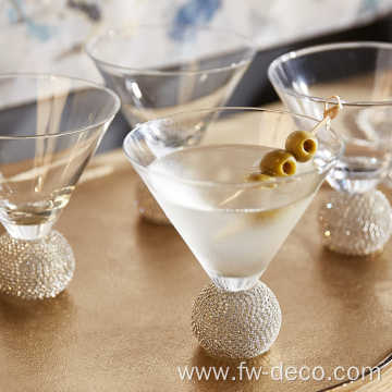 diamond stemless cocktail martini glasses